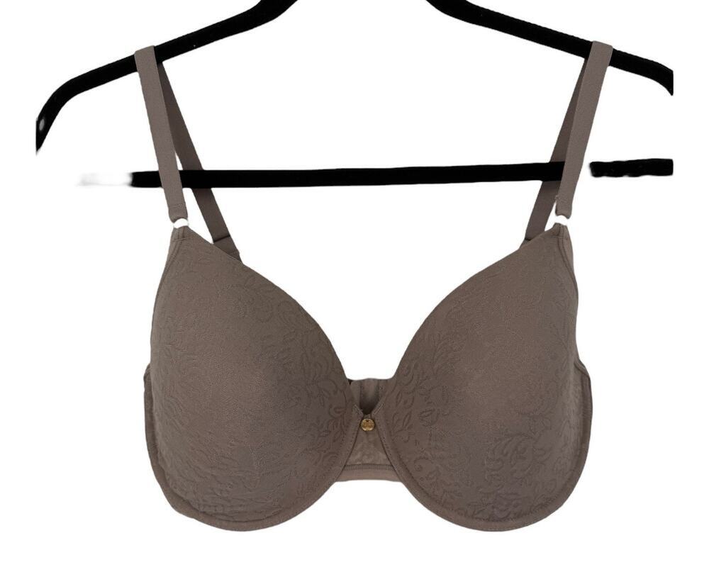 Natori Bra 136059 Sheer Jacquard full fit contour underwire gray size 36D DEFECT